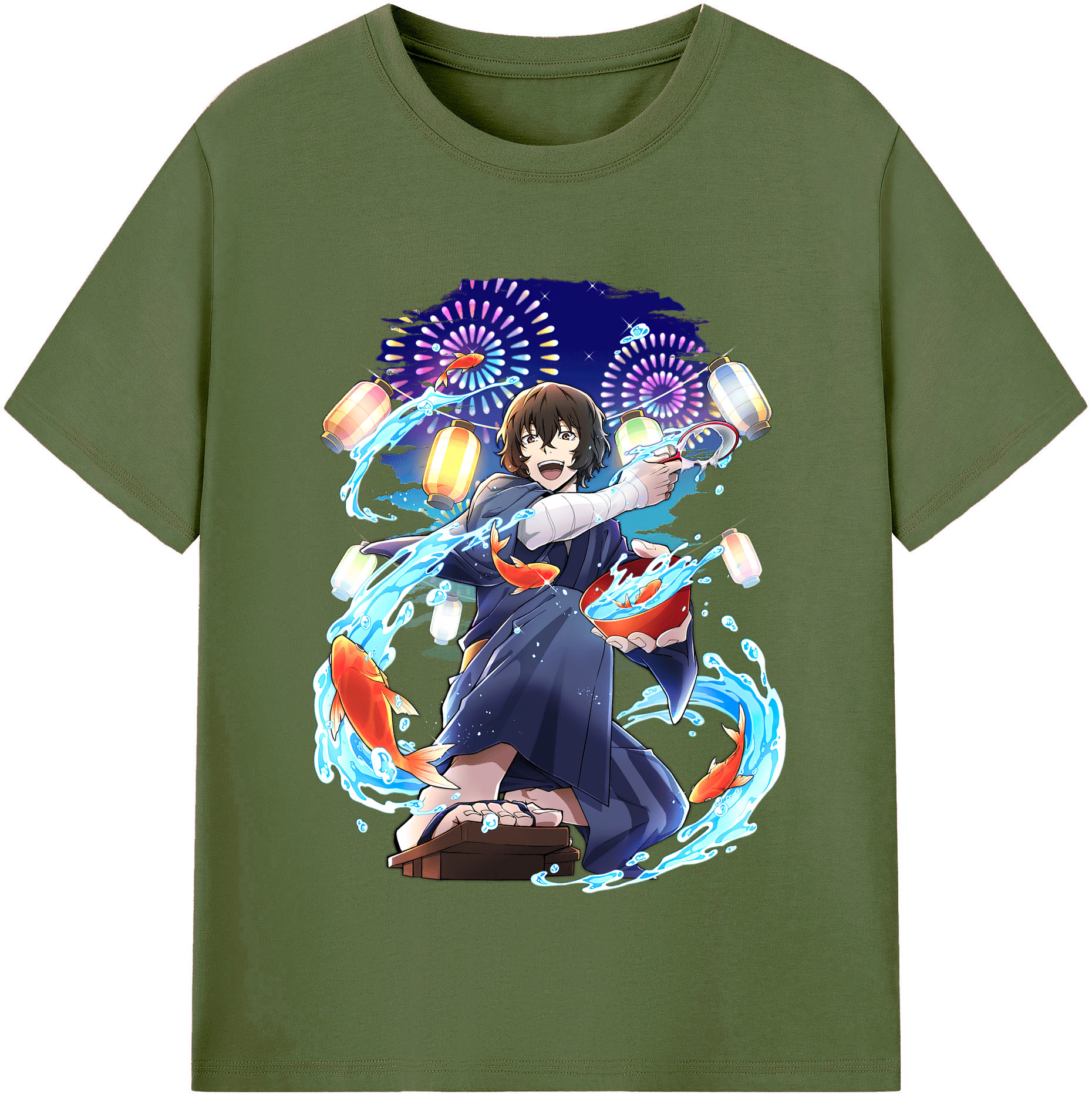 （画像用） 文豪ストレイドッグス Bungo Stray Dogs 綿100％半袖Tシャツ（フロントプリント）